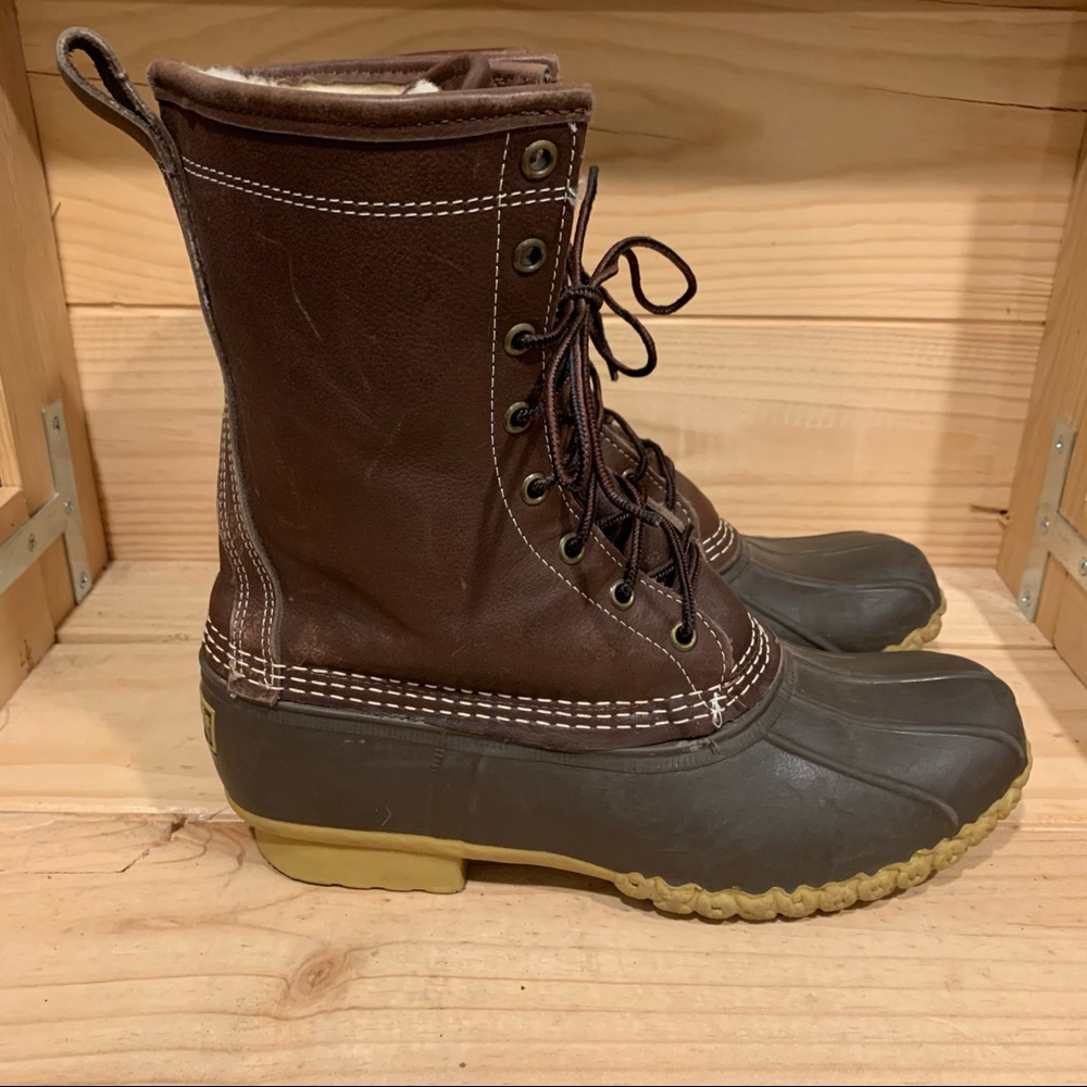 LL Bean Boots, 10” Shearling Lined